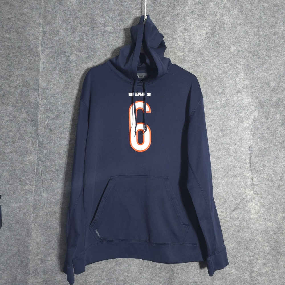 Nike Chicago Bears Jay Cutler Men XL Navy Hoodie 580746-460 NFL Therma-FIT 6